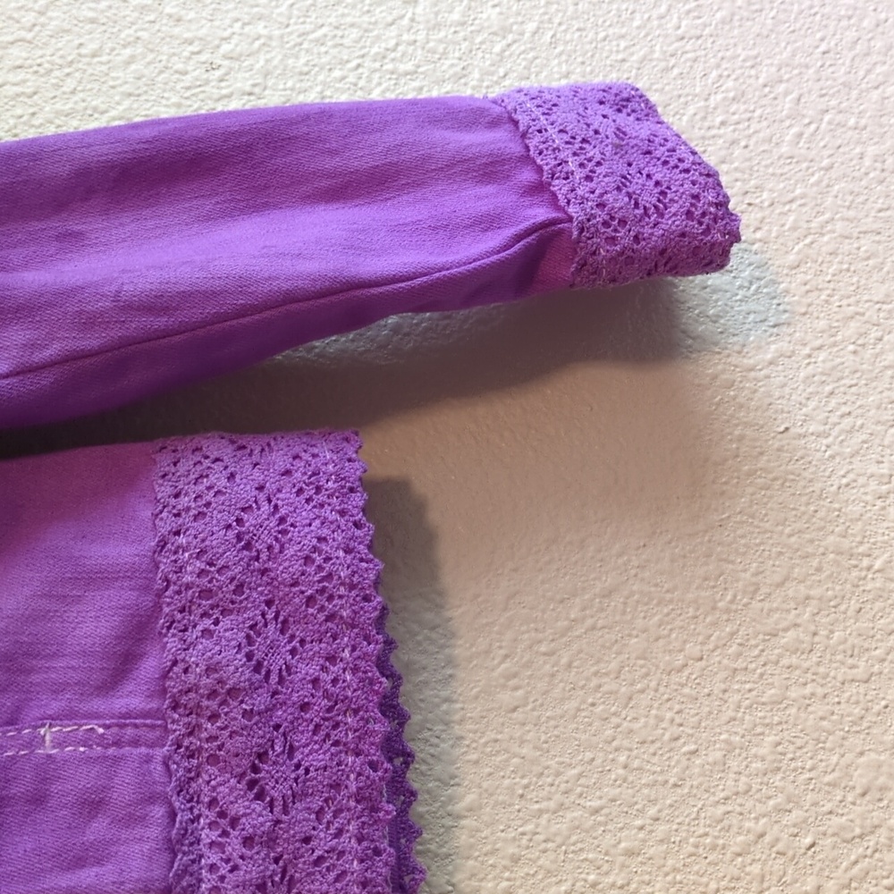 Twiggy Of London Vibrant Purple Women's Denim Jacket Size XS - Picture 3 of 8